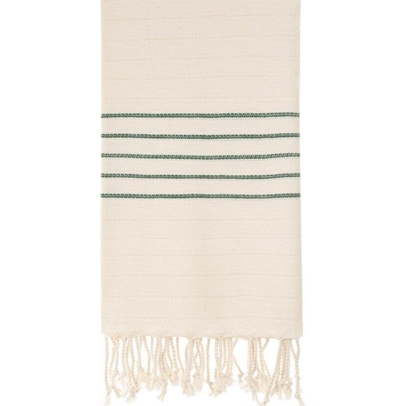 Citizens of the Beach Other - Bamboo & Turkish Cotton Green Striped Soft Beach Bath Towel